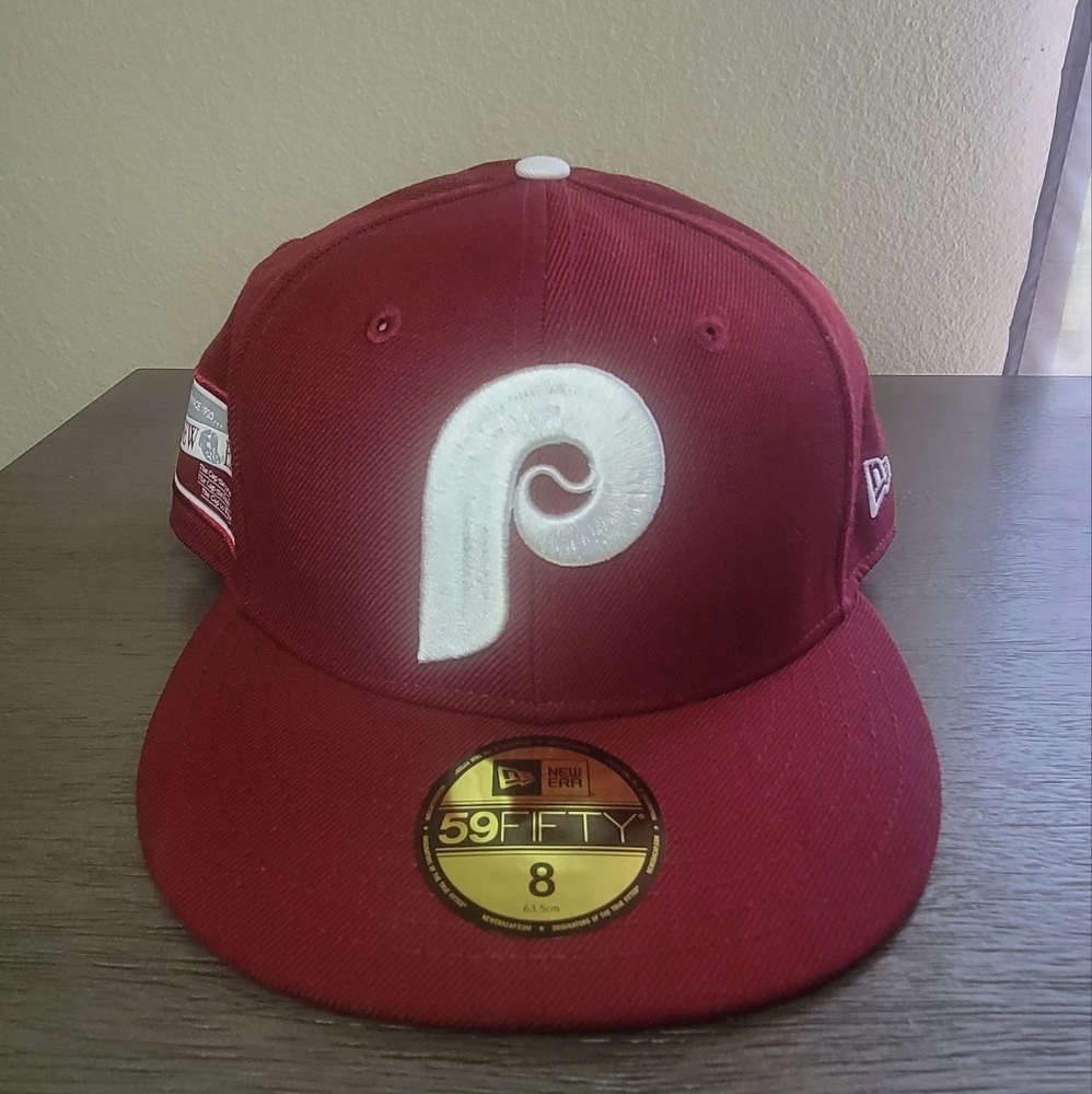 Philadelphia Phillies 100th Anniversary New Era 59FIFTY Fitted Hat Size 8